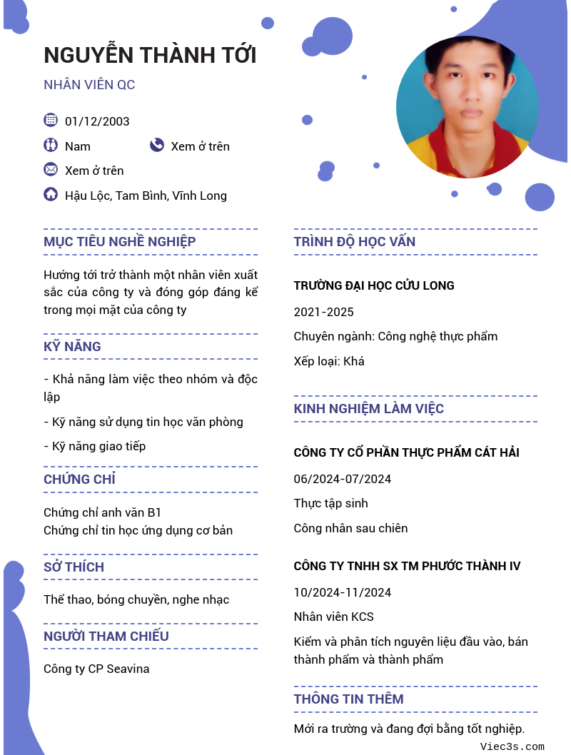 CV ứng viên