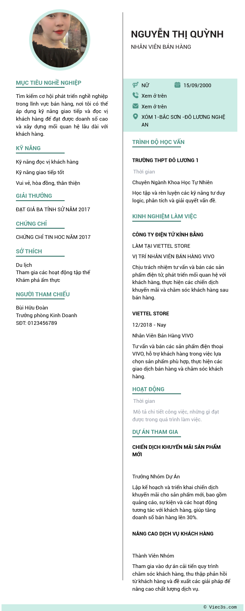 CV ứng viên