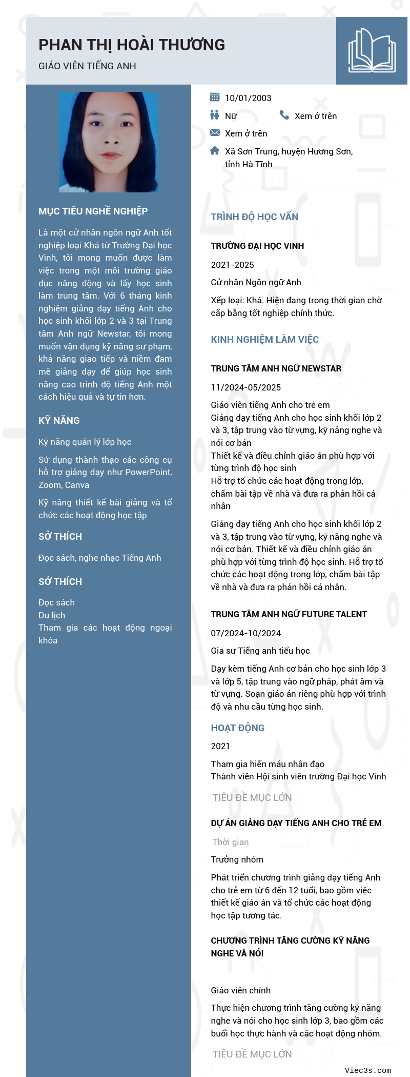 CV ứng viên