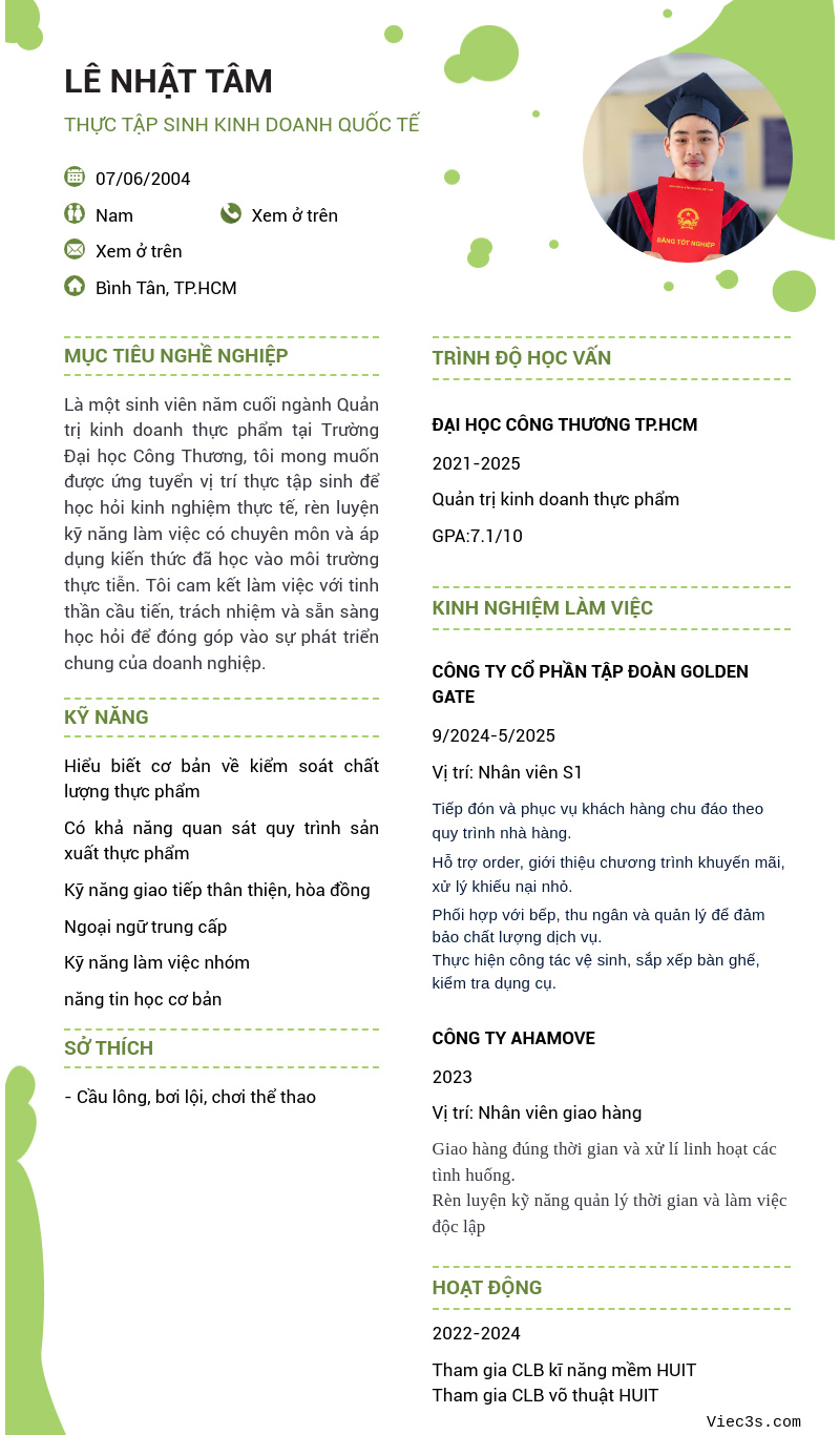 CV ứng viên