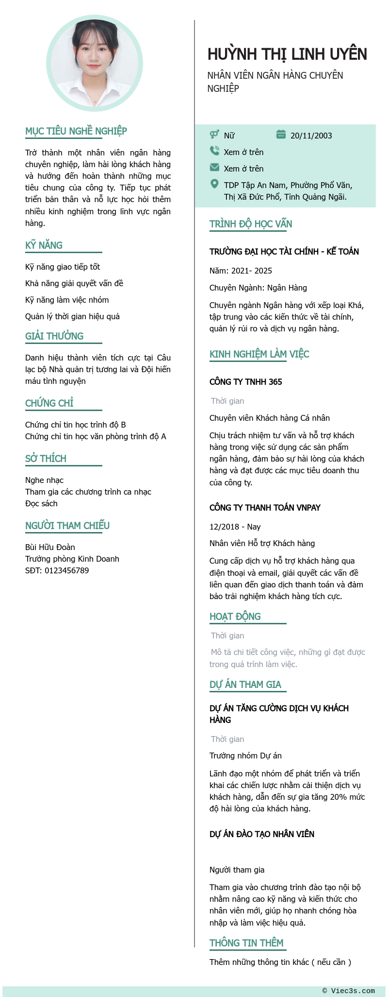 CV ứng viên