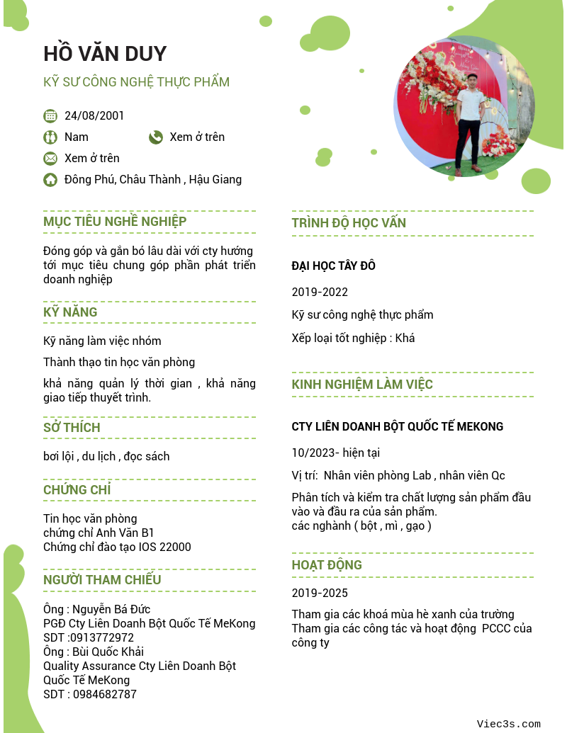 CV ứng viên