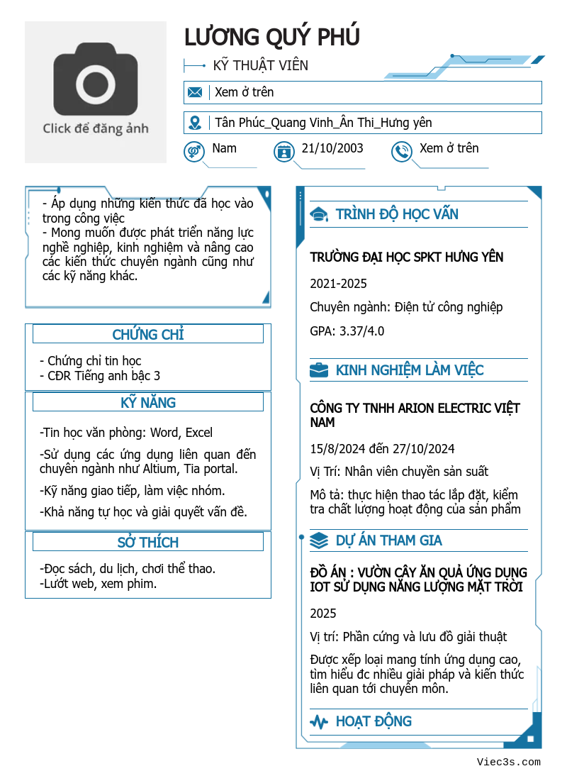 CV ứng viên