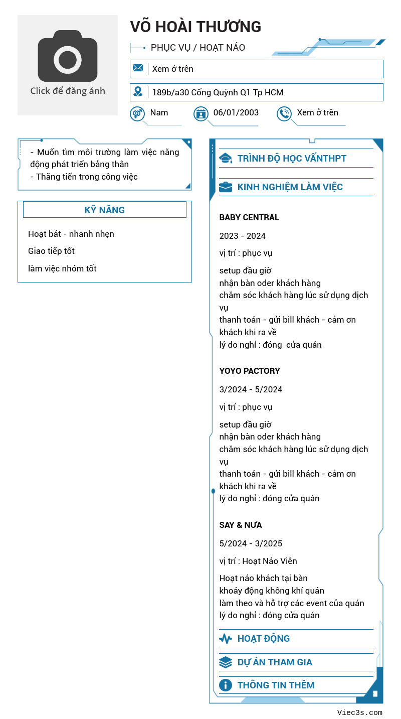 CV ứng viên