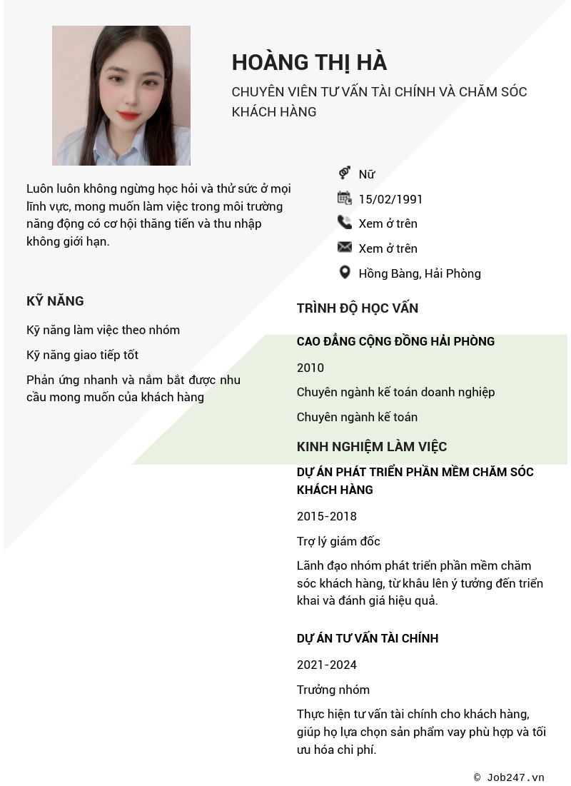 CV ứng viên