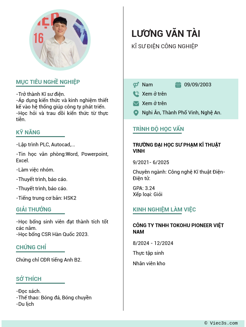 CV ứng viên