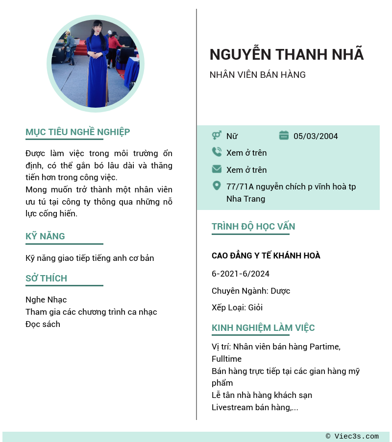 CV ứng viên