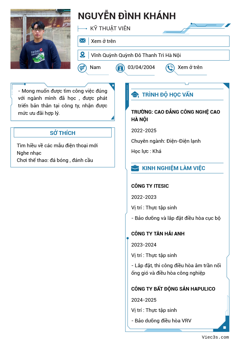 CV ứng viên