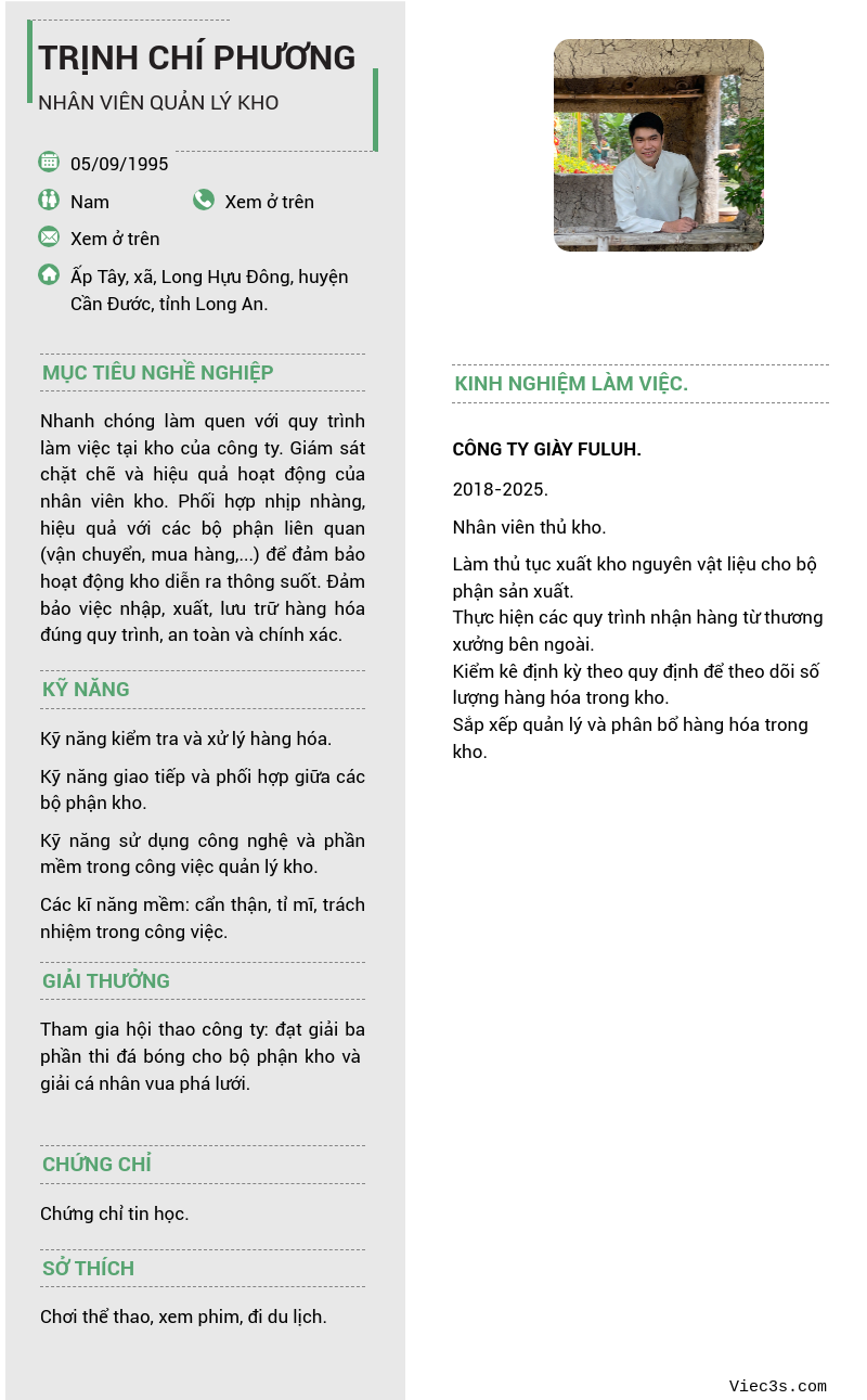 CV ứng viên