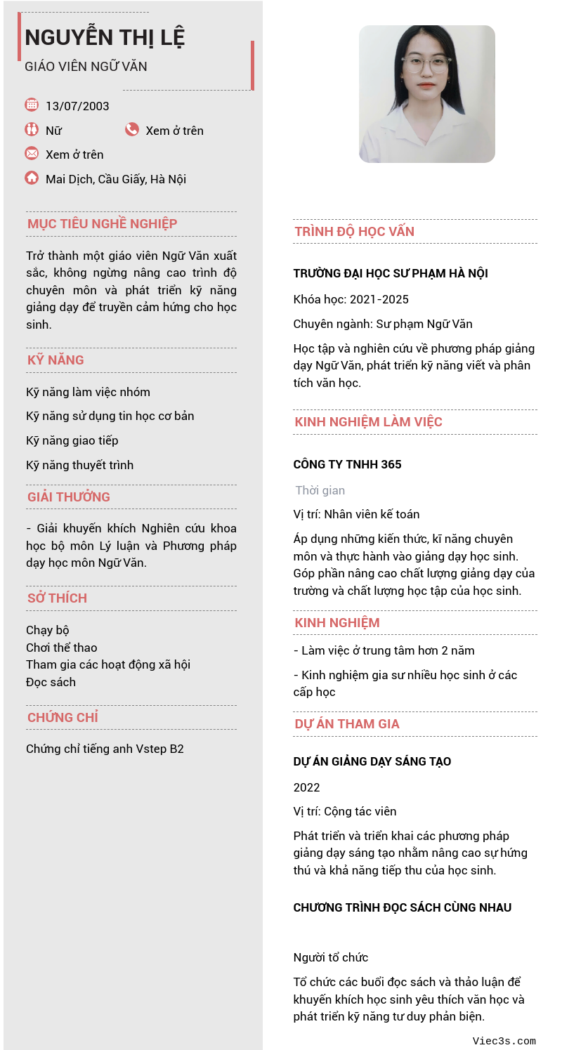 CV ứng viên