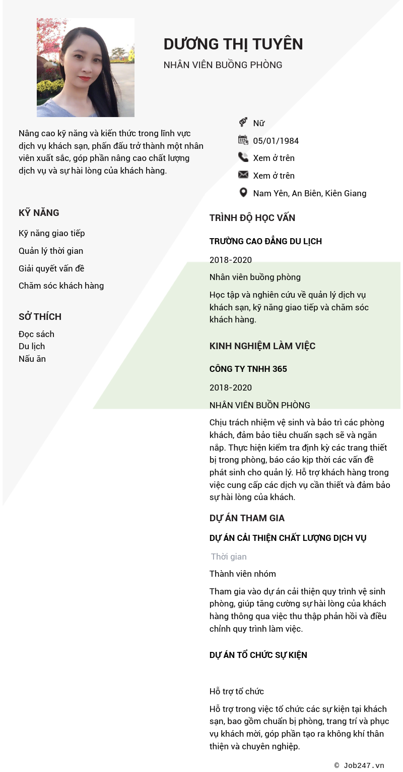 CV ứng viên
