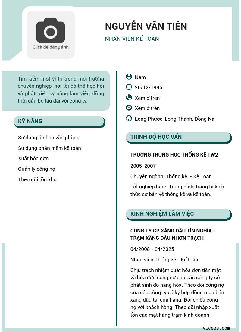 CV ứng viên