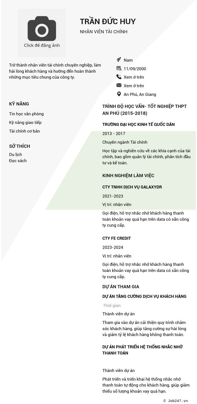CV ứng viên