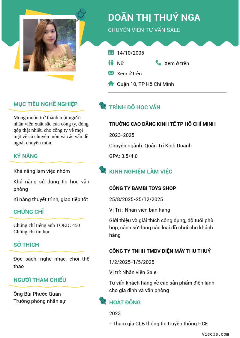 CV ứng viên