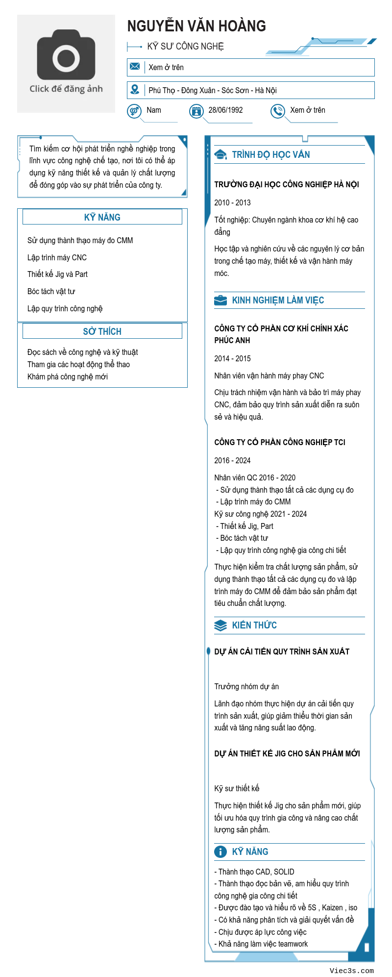 CV ứng viên