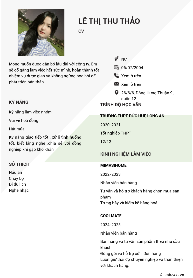 CV ứng viên