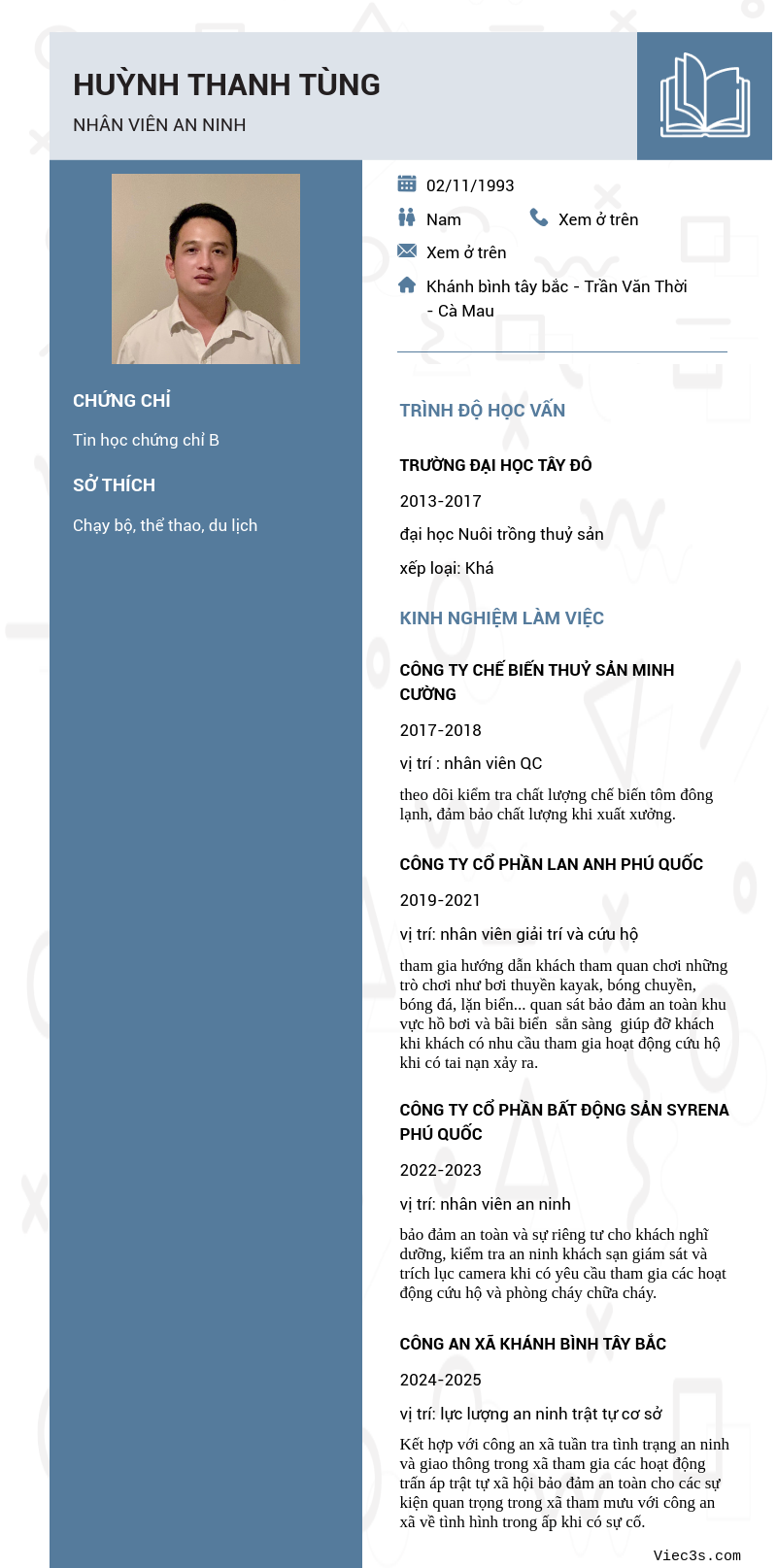 CV ứng viên