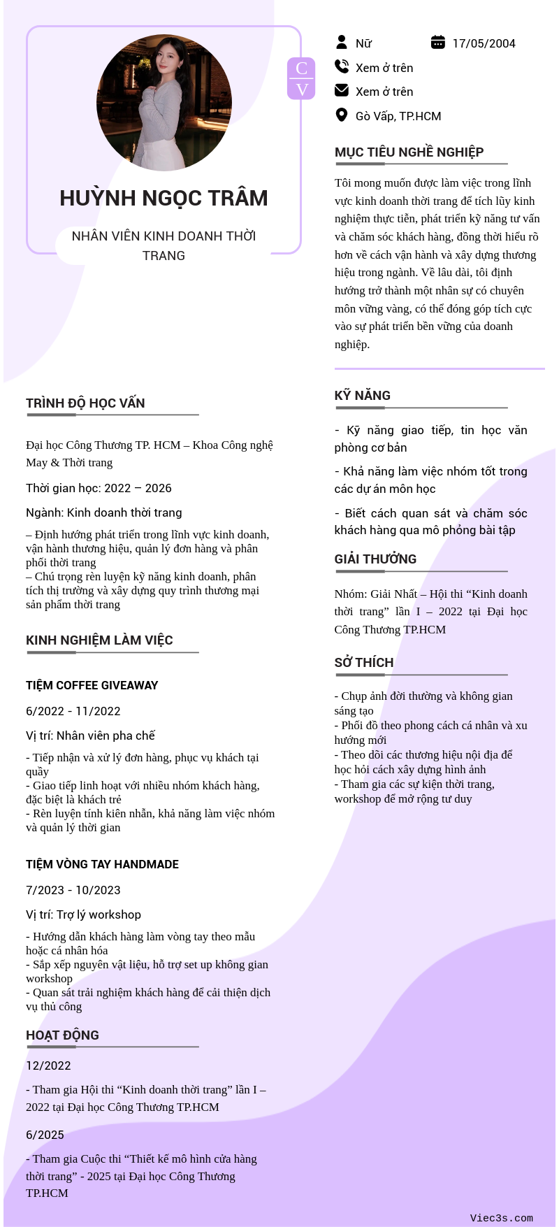 CV ứng viên