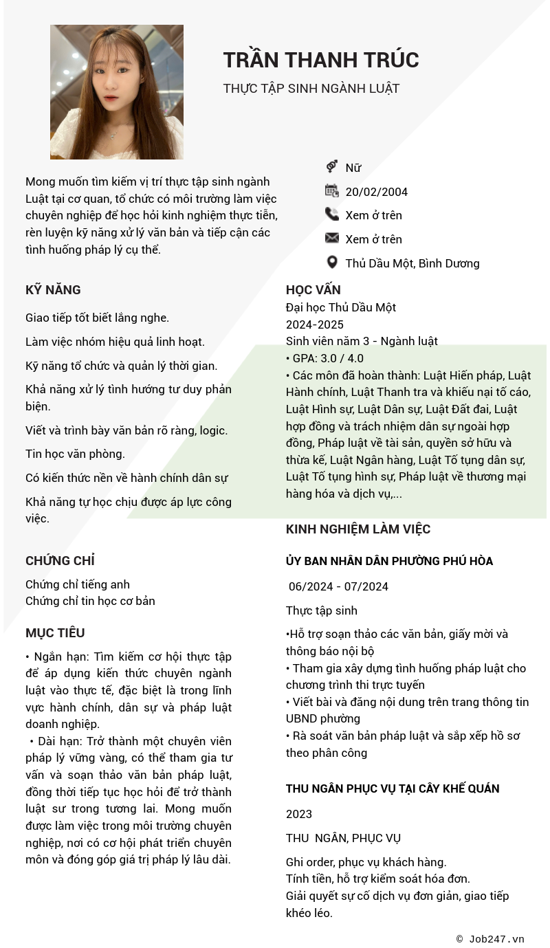 CV ứng viên