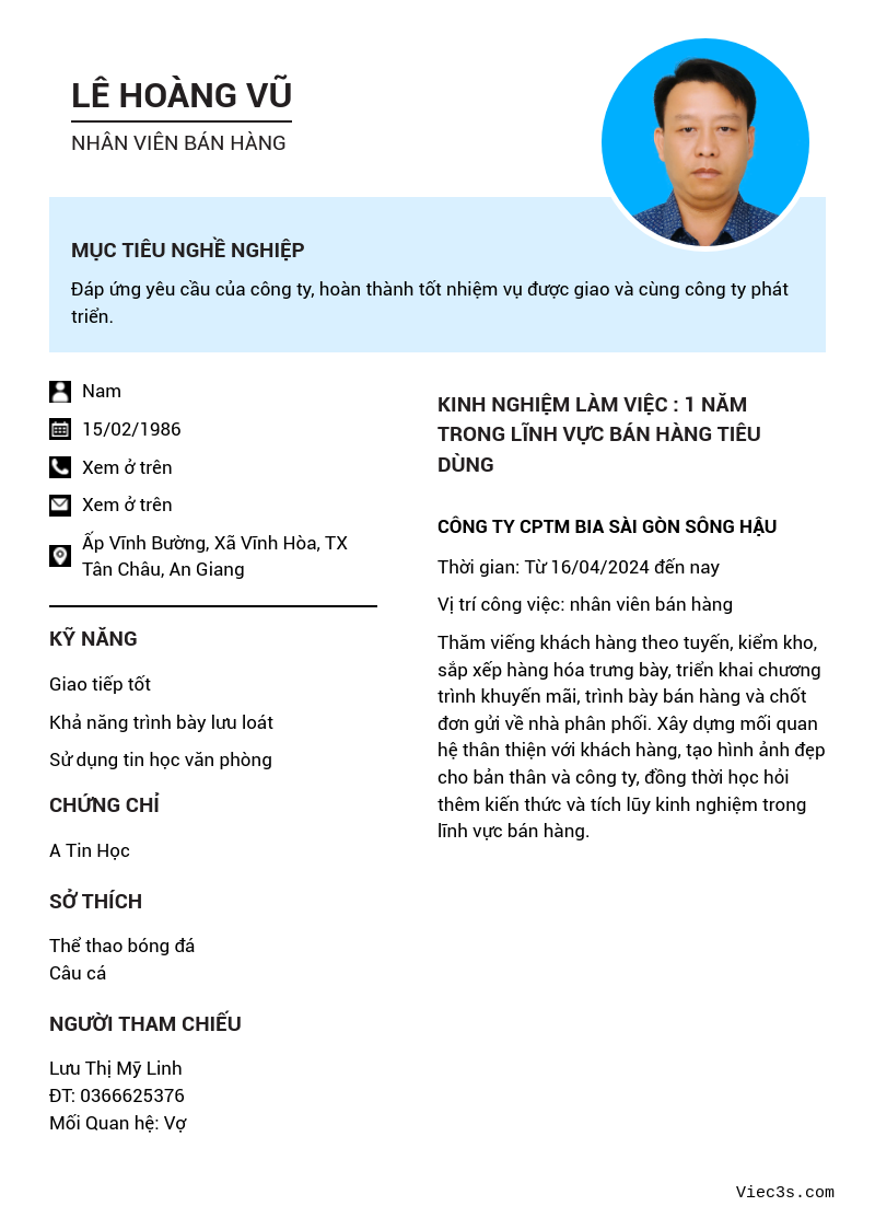 CV ứng viên