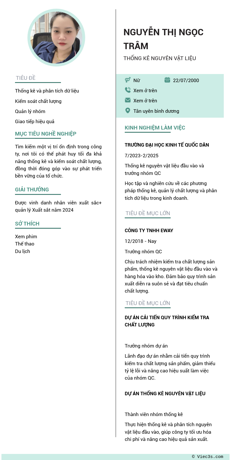 CV ứng viên