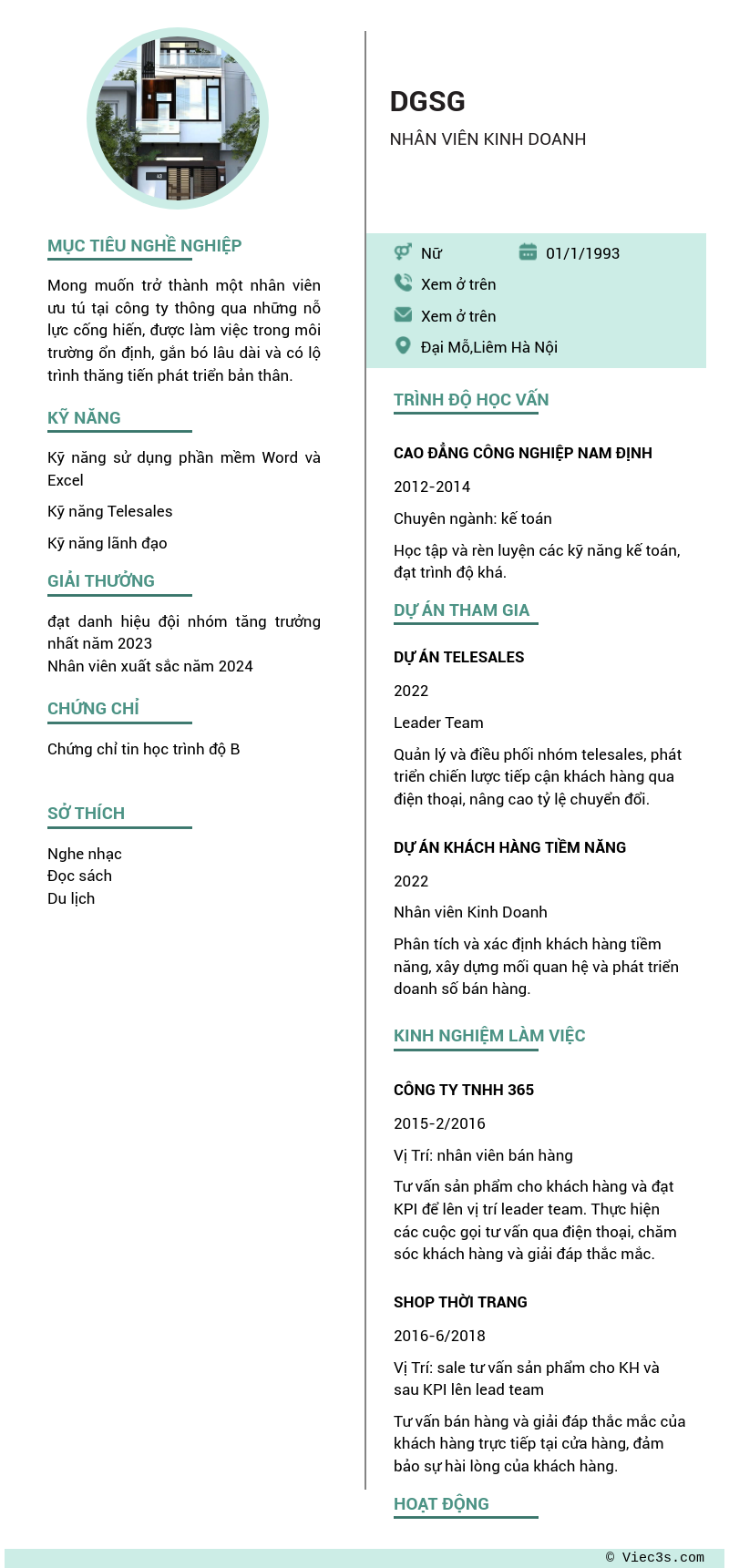 CV ứng viên