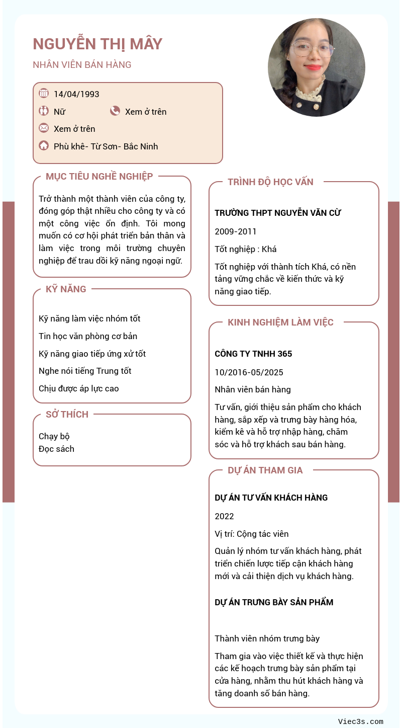 CV ứng viên