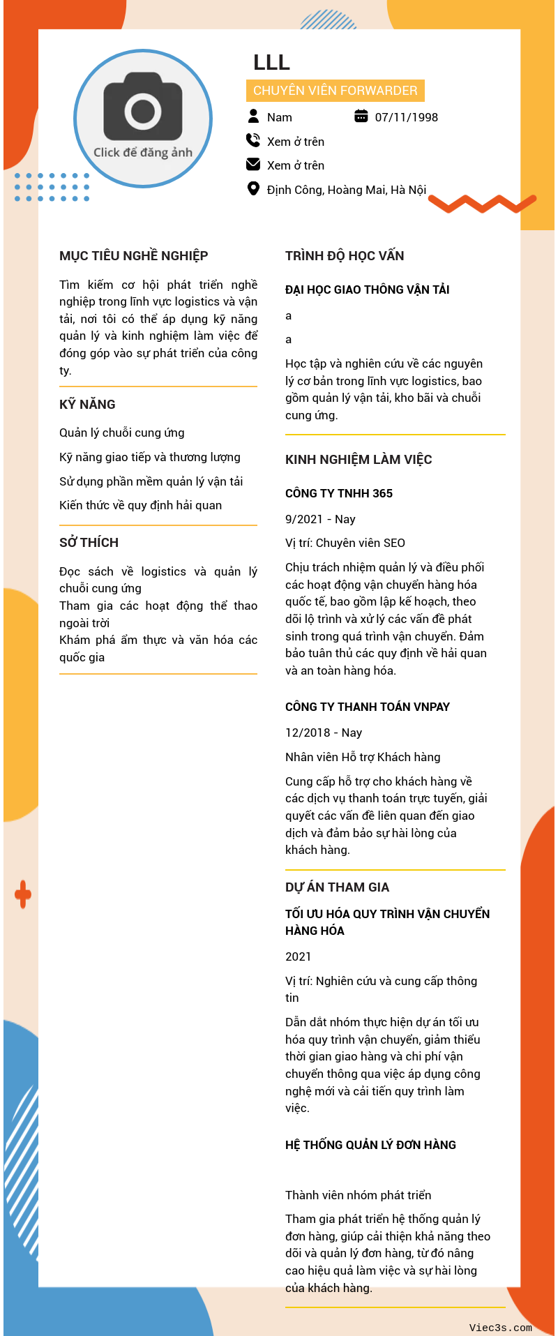 CV ứng viên