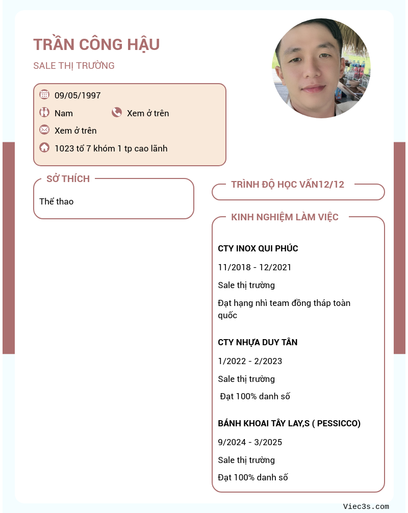 CV ứng viên