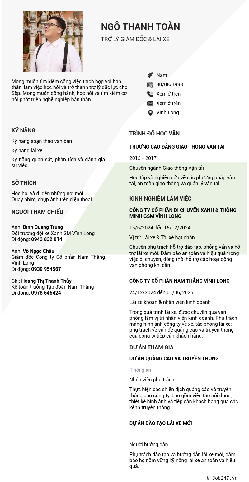CV ứng viên