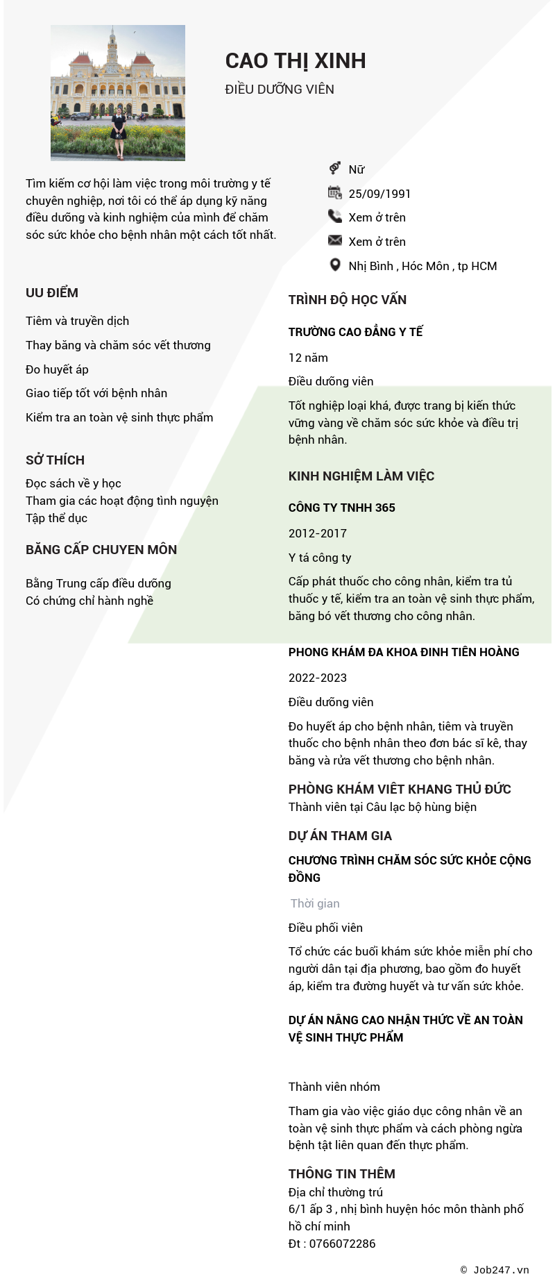 CV ứng viên