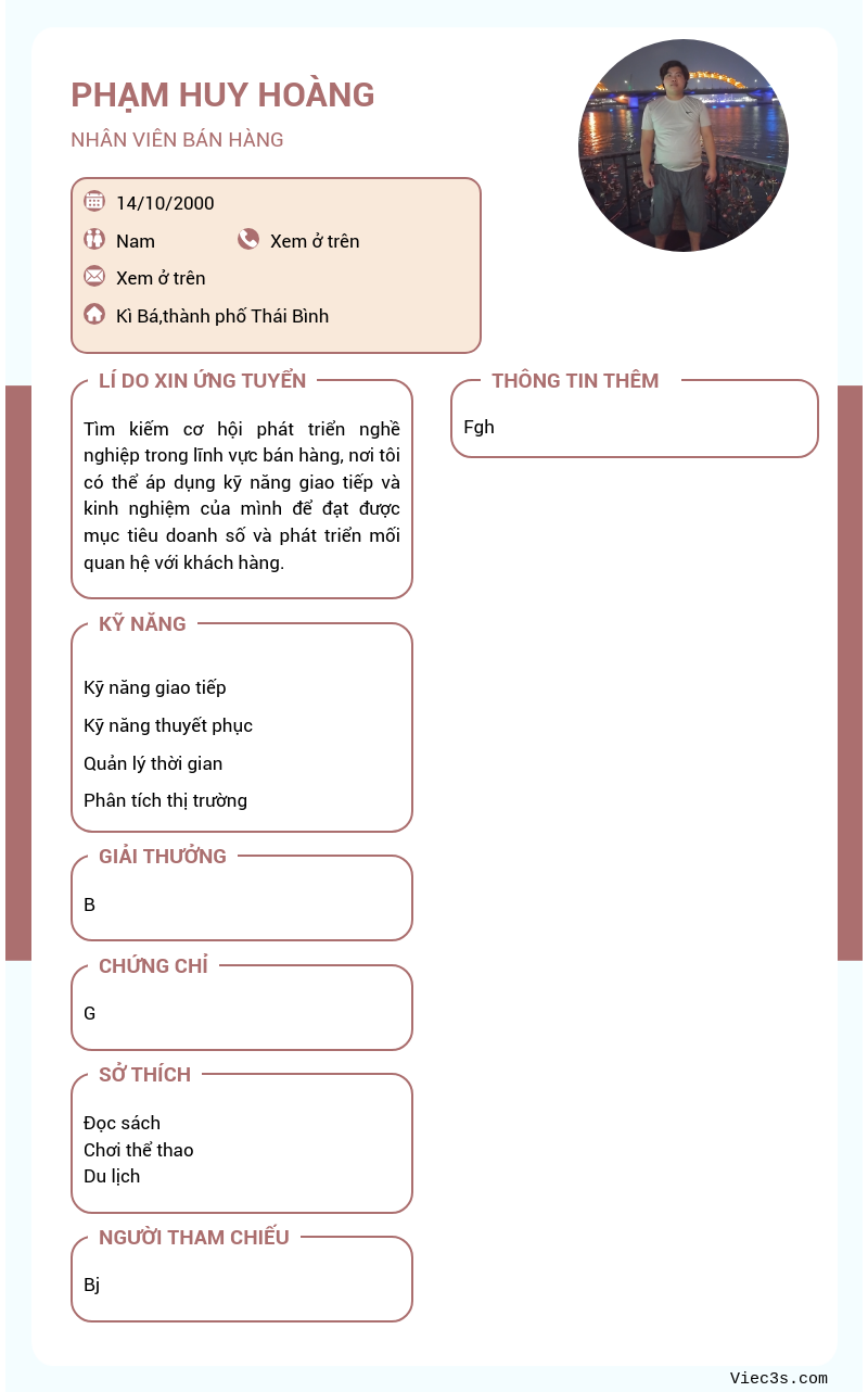 CV ứng viên