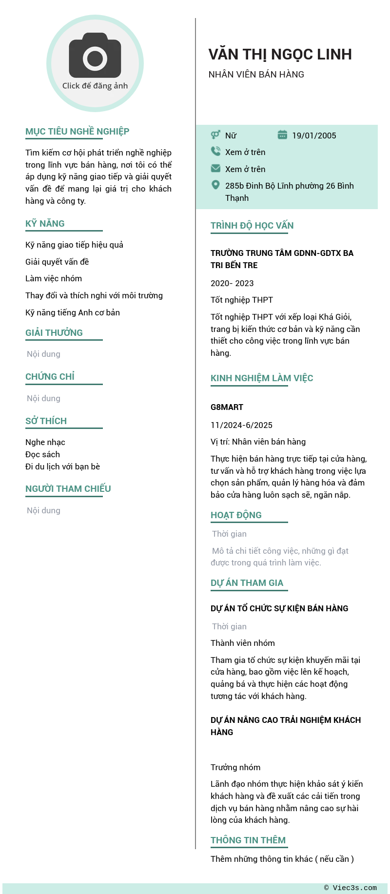 CV ứng viên