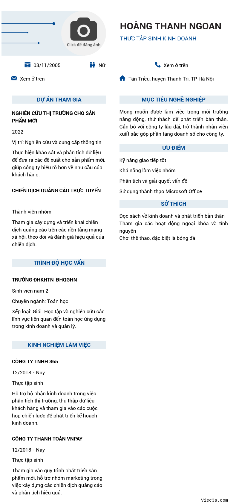 CV ứng viên