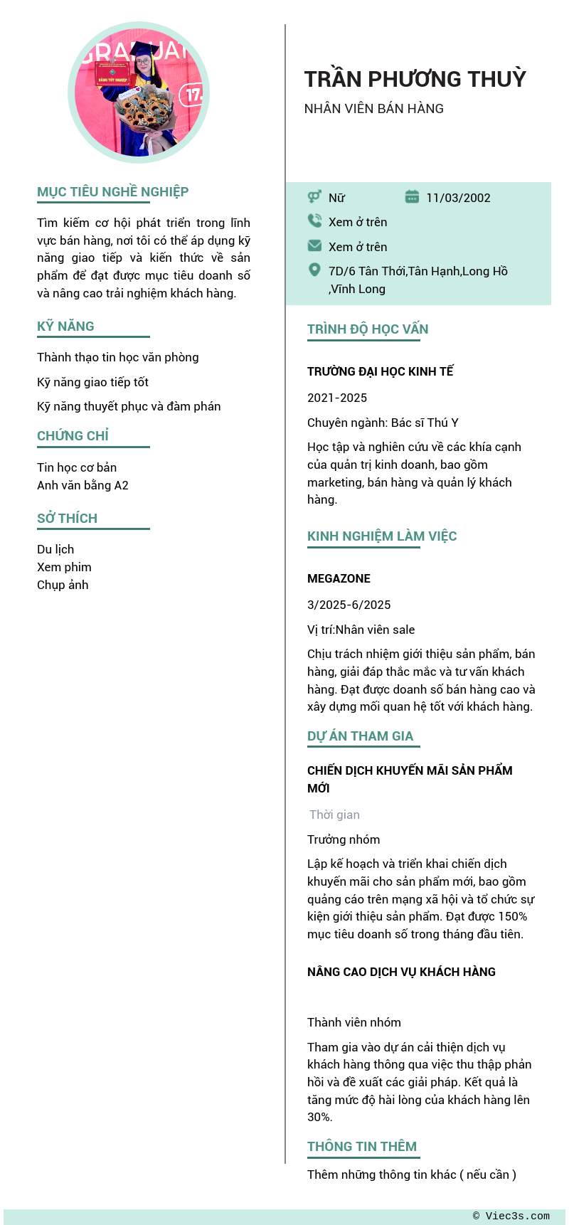 CV ứng viên