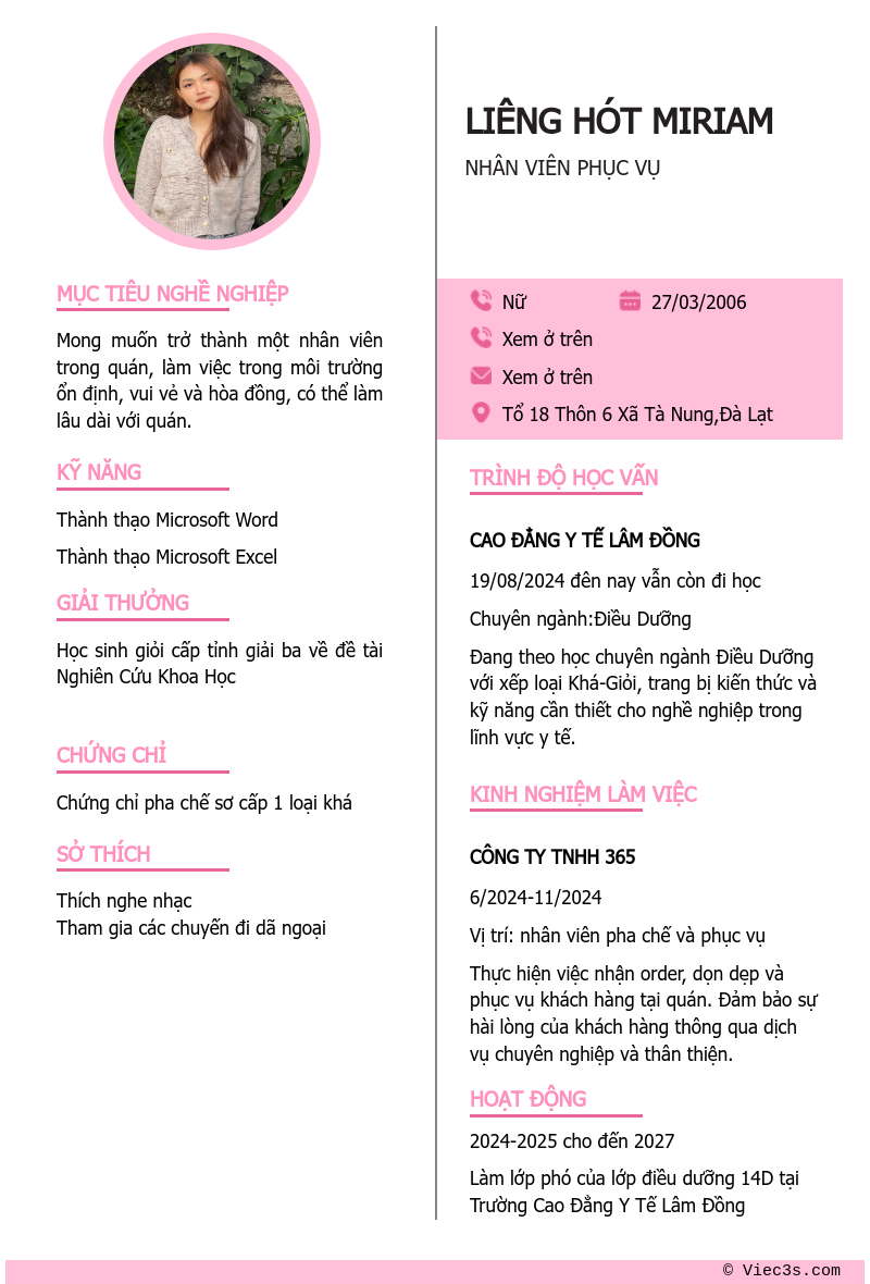 CV ứng viên