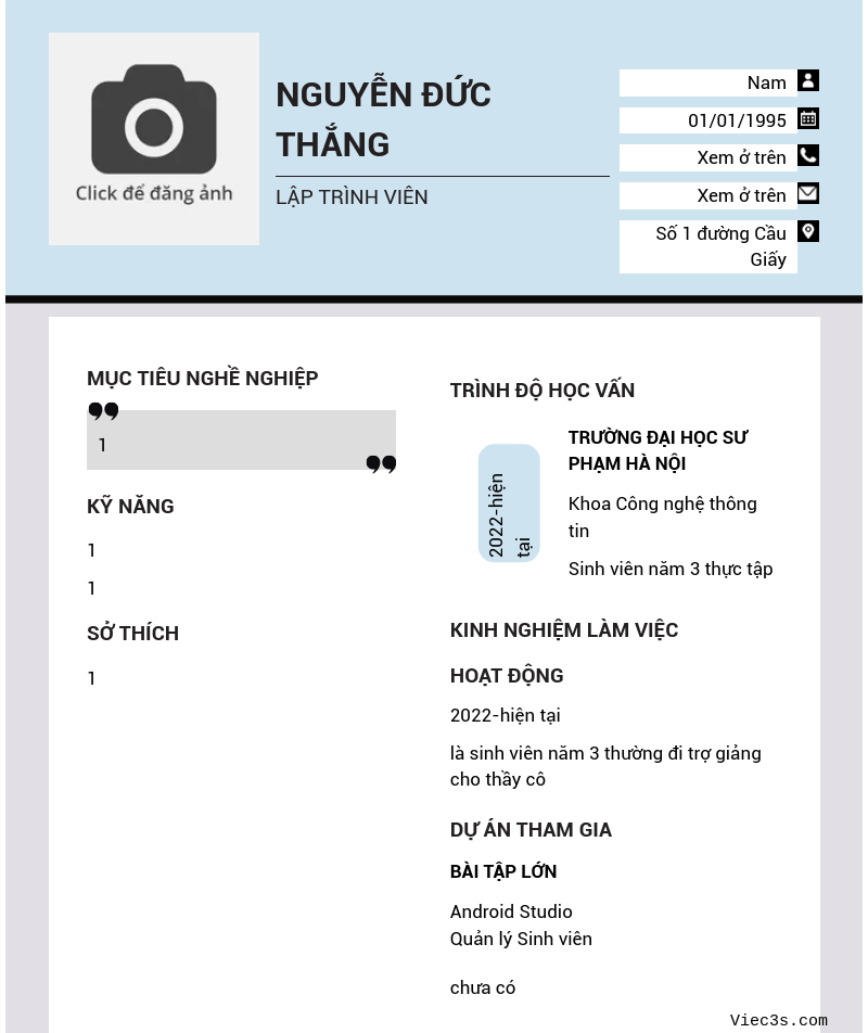 CV ứng viên