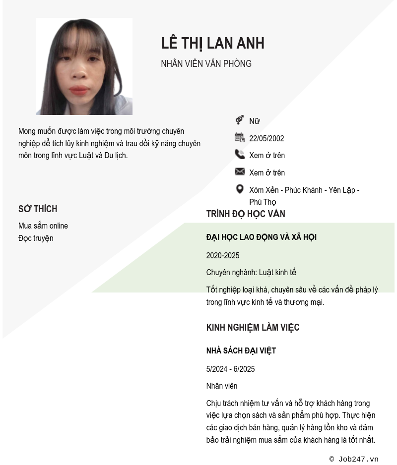CV ứng viên