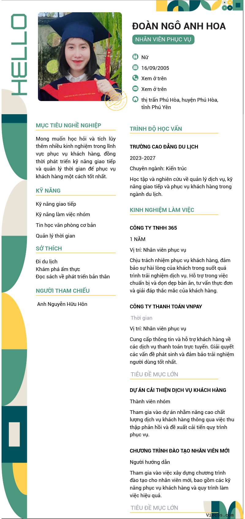 CV ứng viên