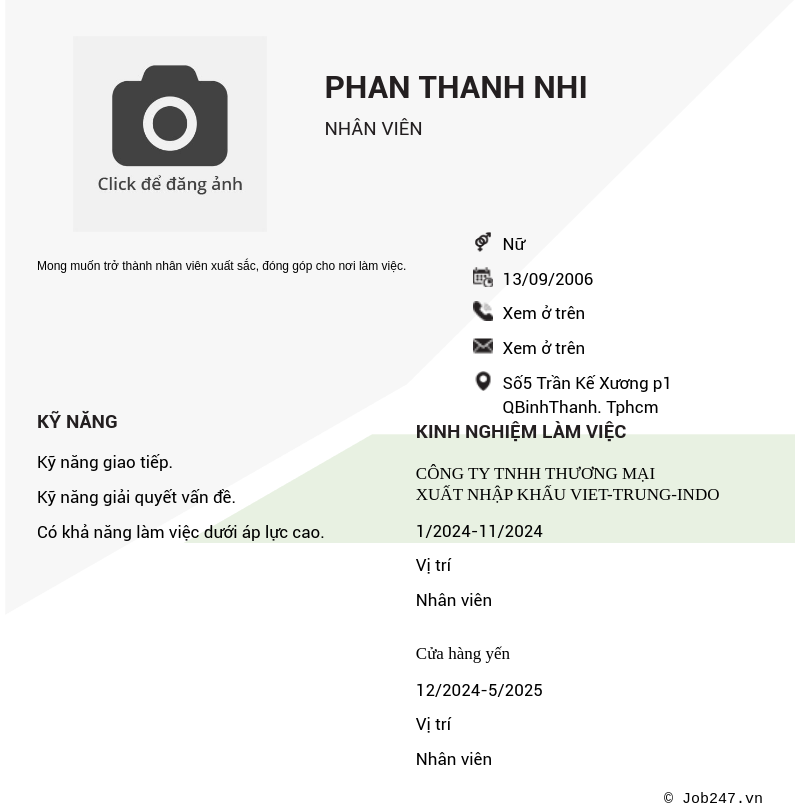 CV ứng viên