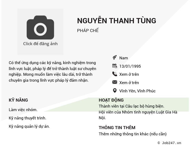 CV ứng viên