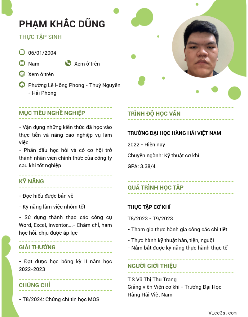 CV ứng viên