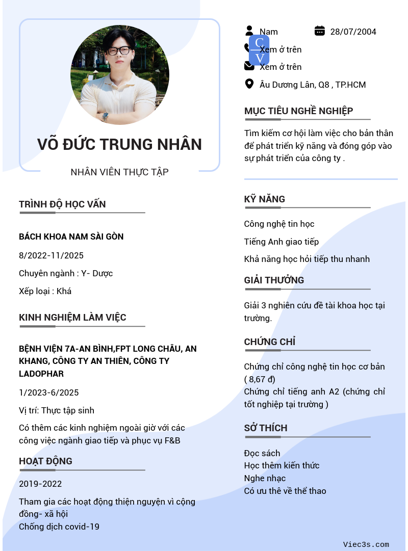 CV ứng viên