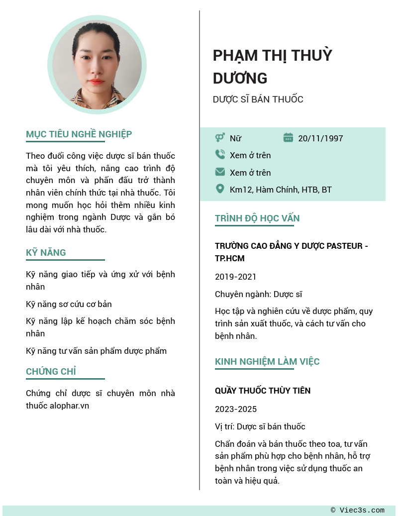 CV ứng viên