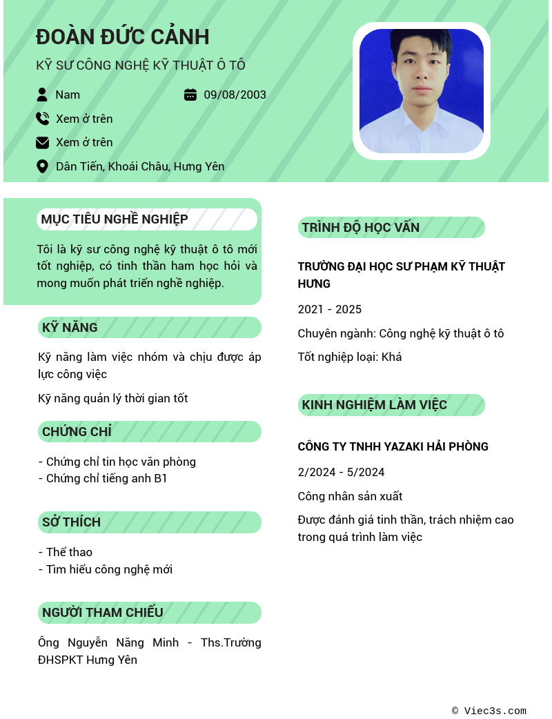 CV ứng viên