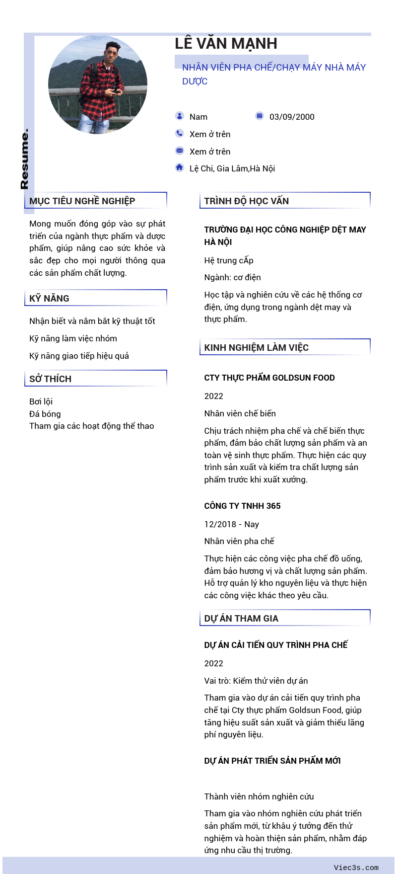 CV ứng viên
