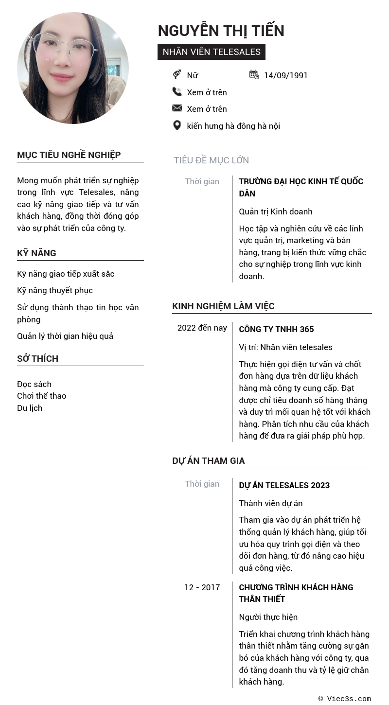 CV ứng viên