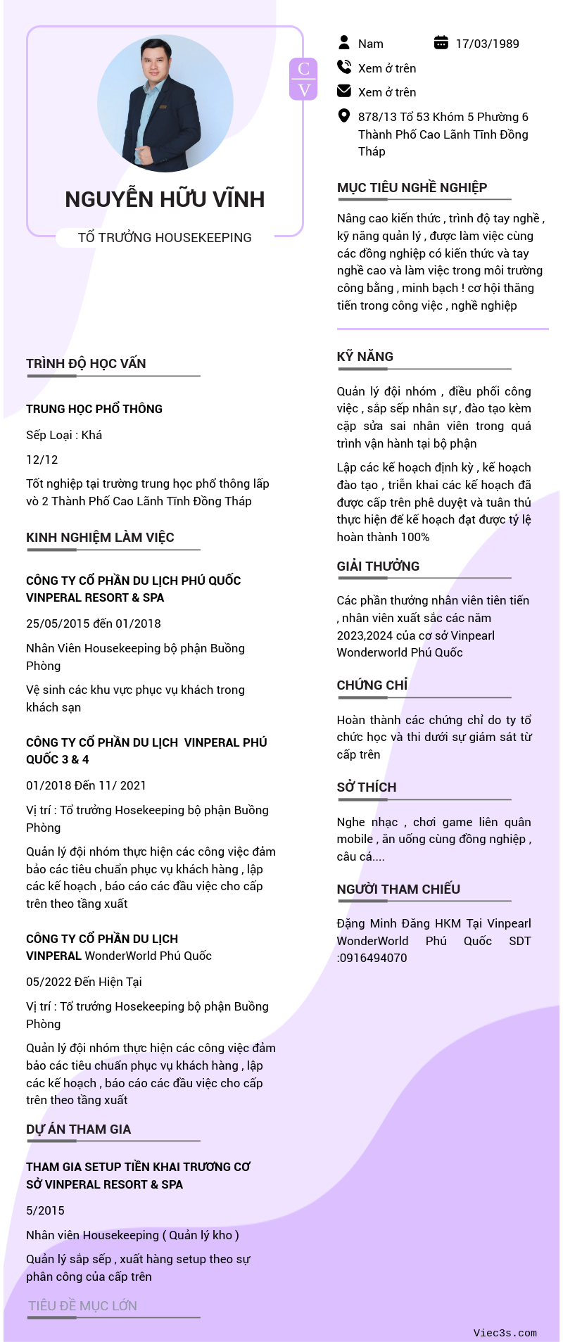CV ứng viên