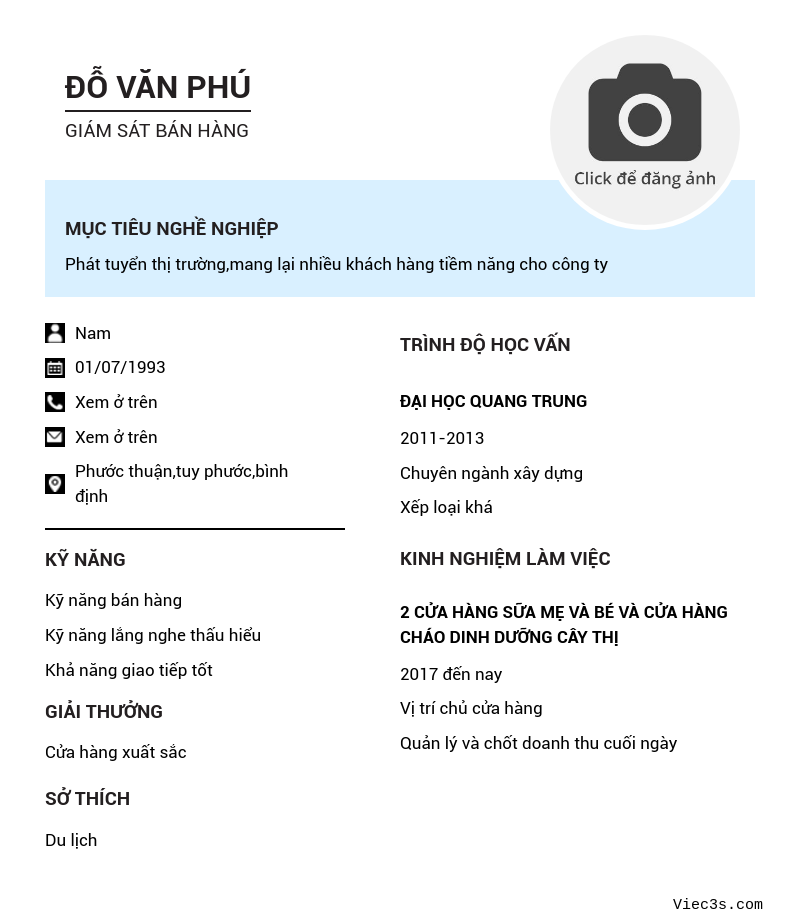 CV ứng viên