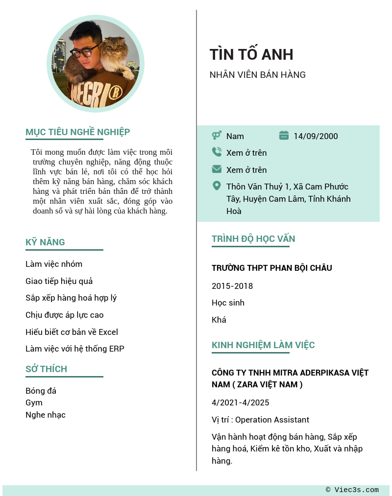 CV ứng viên